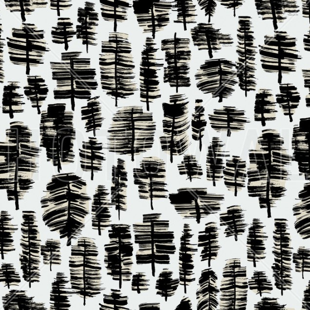 Wallpaper cu design minimalist, in nuante de gri si negru, reprezentand siluete de copaci, perfect pentru living, dormitor sau birou.