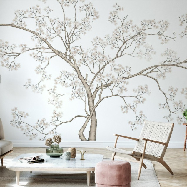 Tapet Le Arbre cu un design minimalist și elegant, perfect pentru a crea o atmosferă relaxantă în orice încăpere.