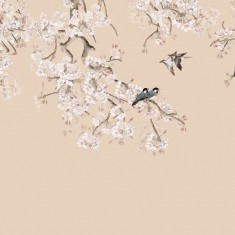 Fototapet Birds Hangout, Peach, personalizat, Photowall