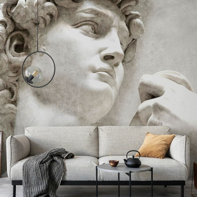 Imagine cu un tapet cu designul sculpturii clasice David de Michelangelo