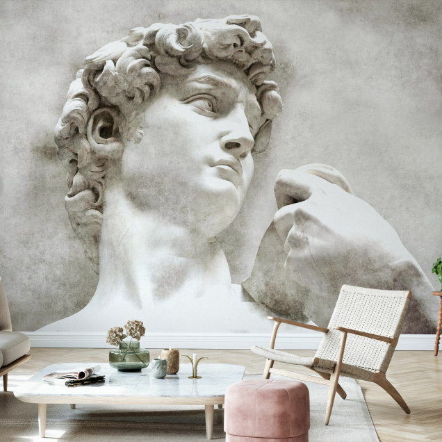 Imagine cu un tapet cu designul sculpturii clasice David de Michelangelo