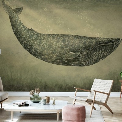 Tapet cu balena Damask Whale