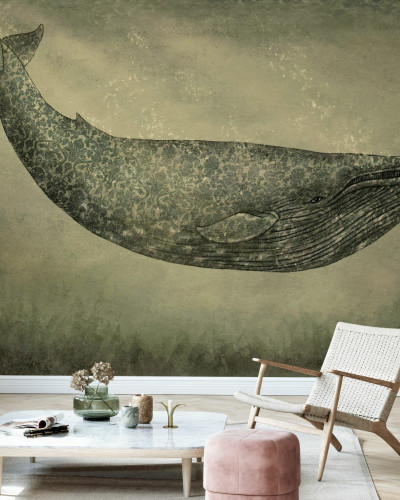 Tapet cu balena Damask Whale