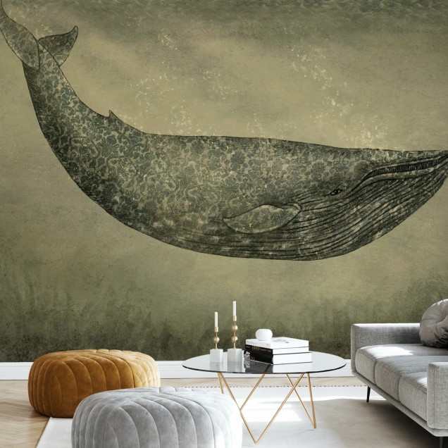 Tapet cu balena Damask Whale