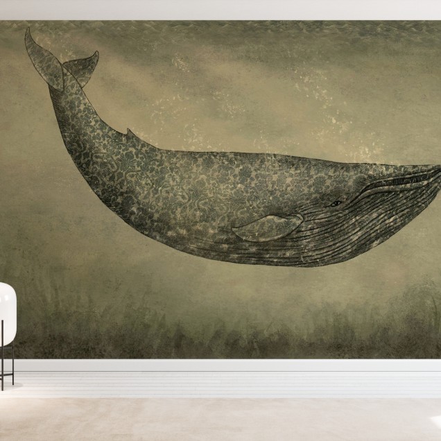 Tapet cu balena Damask Whale