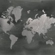 Fototapet World Map on Black Wash 2, Photowall