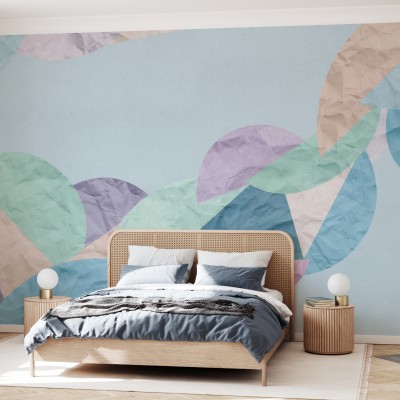 Wallpaper cu design geometric - Color Craft, Blue