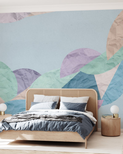 Wallpaper cu design geometric - Color Craft, Blue