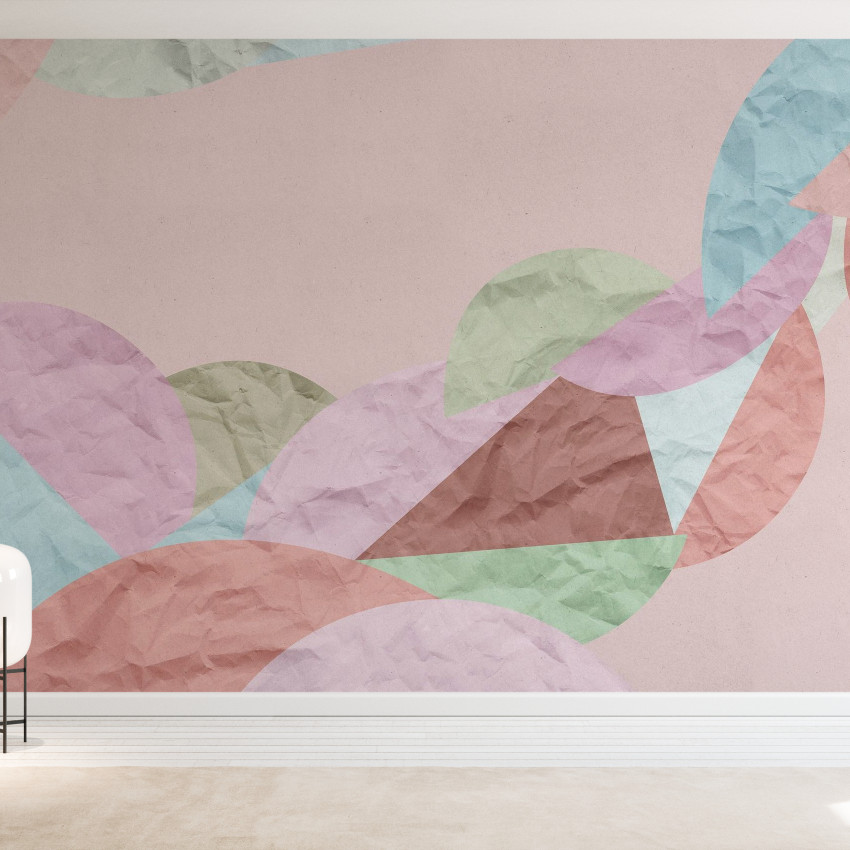 Wallpaper cu design geometric - Color Craft, Blue