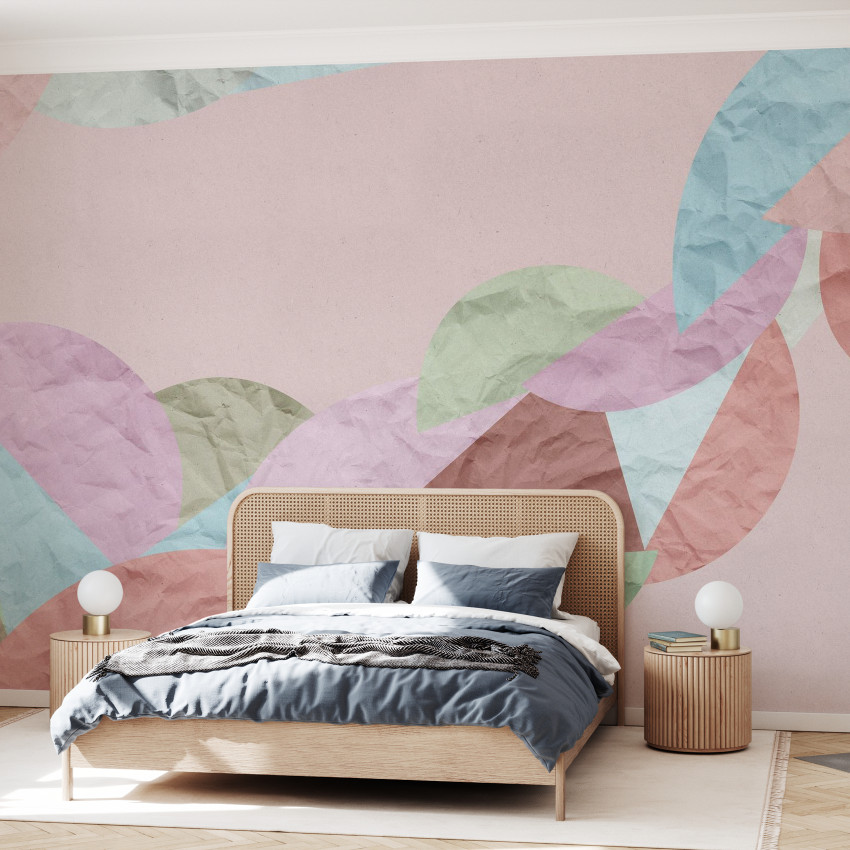 Wallpaper cu design geometric - Color Craft, Blue