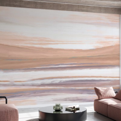 Tapet abstract cu culori calde și tonuri neutre, perfect pentru living, dormitor sau birou.