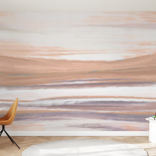 Tapet abstract cu culori calde și tonuri neutre, perfect pentru living, dormitor sau birou.