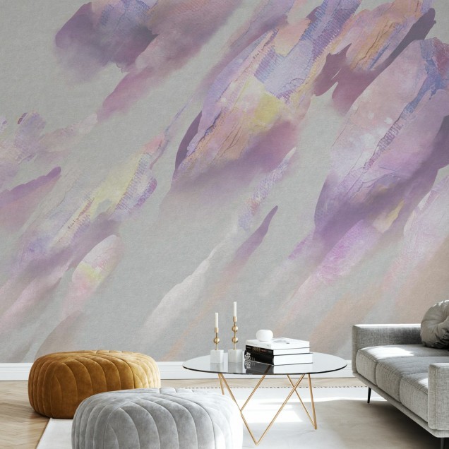Wallpaper abstract Dream Flash, Pearl, Photowall cu culori pastelate delicate, perfect pentru a crea o atmosferă relaxantă și armonioasă.