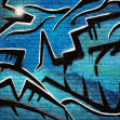 Brick Wall Graffiti - Blue, Photowall