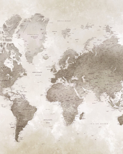 World Map Sepia tapet cu harta lumii