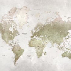 Fototapet World Map, Smoky, personalizat, Photowall