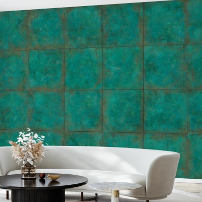 Tapet Copper Plates, Dark, cu design industrial