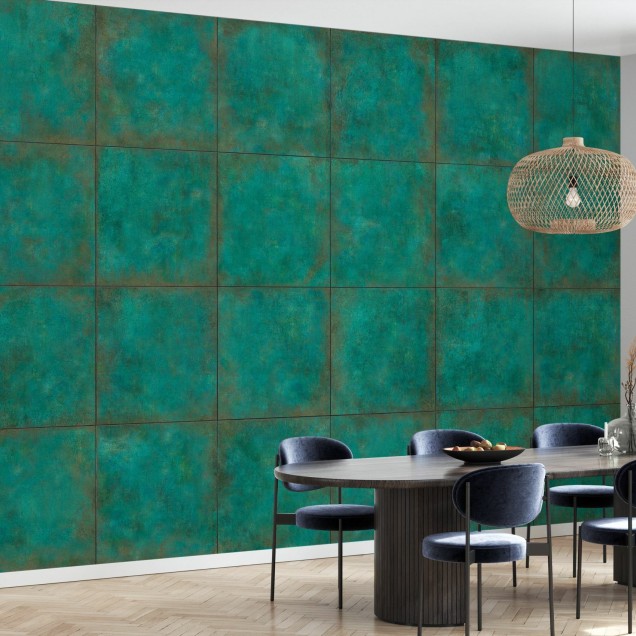Tapet Copper Plates, Dark, cu design industrial