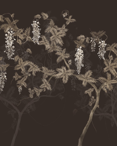 Tree Waltz - Brown-Yellow, Photowall