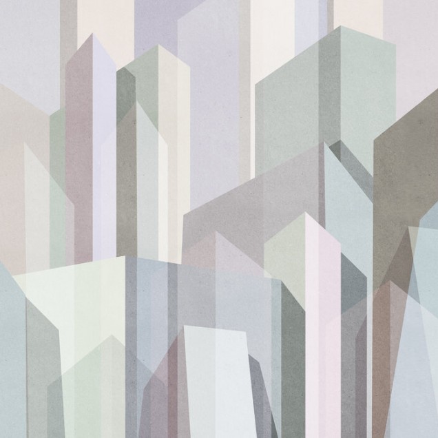 Tapet cu forme geometrice pastelate