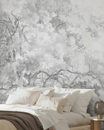 Fototapet cu design elegant în tonuri de gri