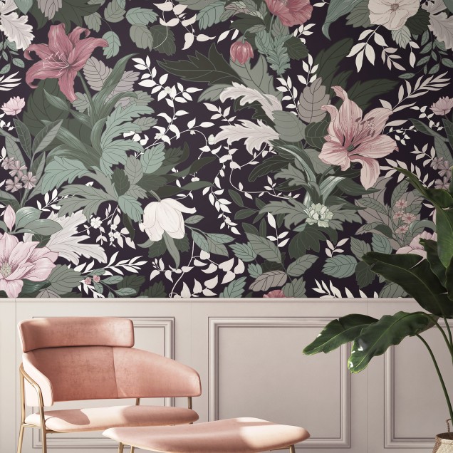 Allure, Twilight Garden, Photowall - Tapet floral modern