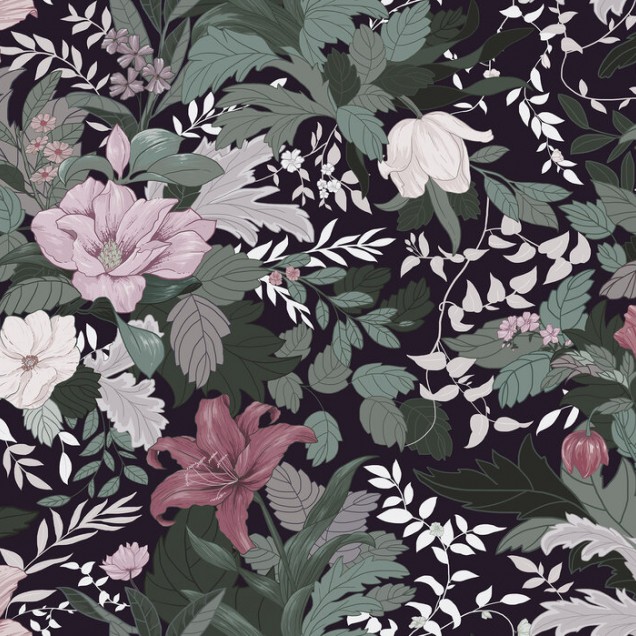 Allure, Twilight Garden, Photowall - Tapet floral modern