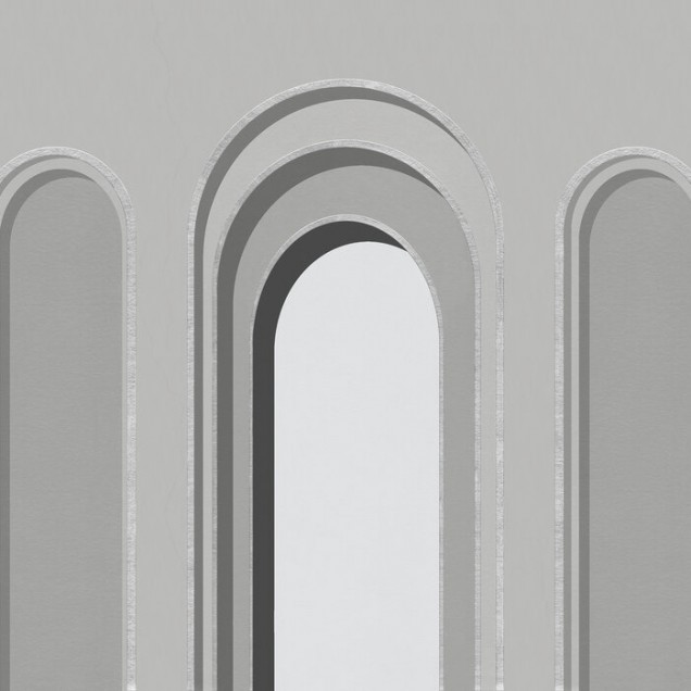 Tapet cu arcade gri, minimalist și elegant.