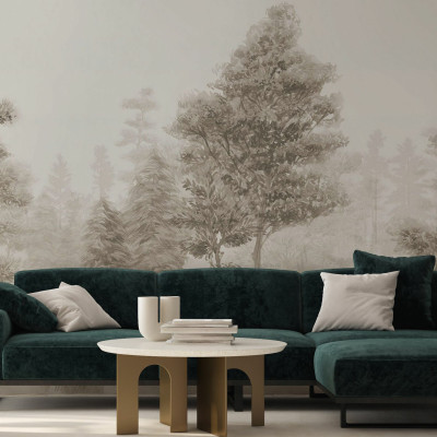 Bohemian Forest Sepia wallpaper