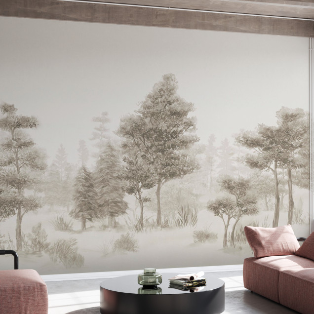 Bohemian Forest Sepia wallpaper