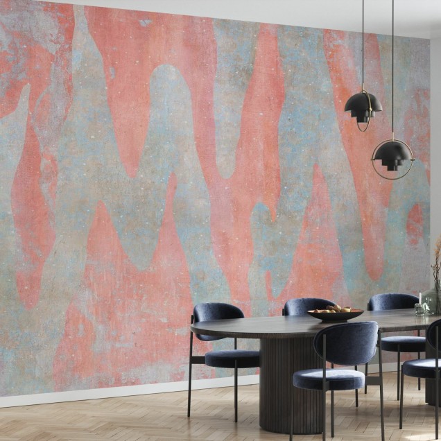 Tapet Aracio cu design abstract, in culori pastelate, perfect pentru living, dormitor sau dining