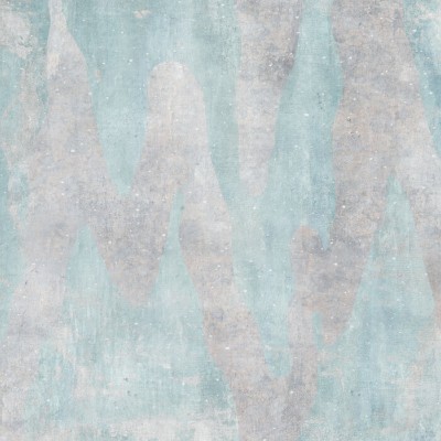 Fototapet abstract Aracio III, cu nuante de bleumarin si gri, montat intr-o camera de zi cu mobilier modern