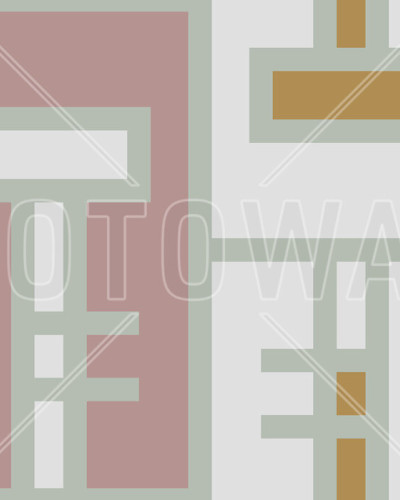 Tapet geometric modern cu cărămizi pastelate, cu un design elegant și sofisticat, perfect pentru a adăuga un accent de culoare și textură pereților