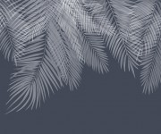 Fototapet Hanging Palm Leaves, Blue, Personalizat, Photowall
