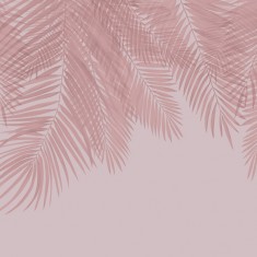 Fototapet Hanging Palm Leaves, Pink, Personalizat, Photowall