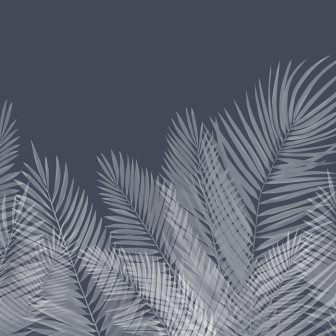 Swaying Palm Leaves - Blue, Photowall