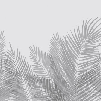 Swaying Palm Leaves - Gray, Photowall