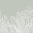 Swaying Palm Leaves - Green-White, Photowall
