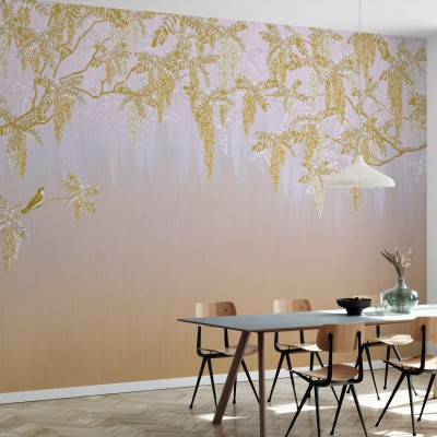 Tapet floral Wisteria, Yellow