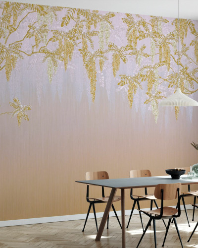 Tapet floral Wisteria, Yellow