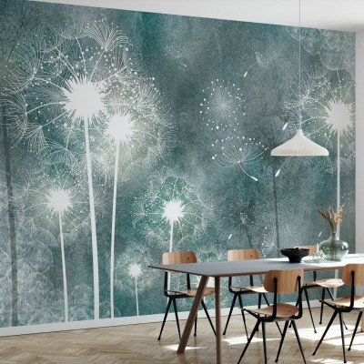 Tapet cu un design modern si elegant, cu un model discret de papadie.