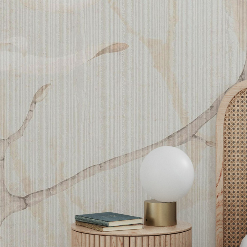 Fototapet floral cu magnolii într-un interior modern