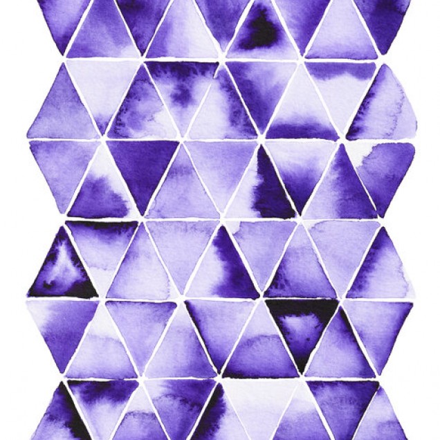 Tapet cu triunghiuri purpurii, design geometric modern