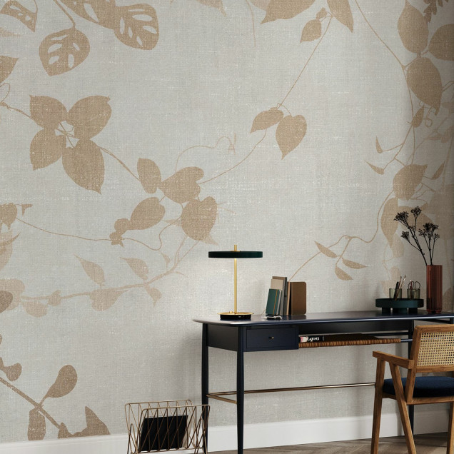 Fototapet cu iederă maro pentru un design interior elegant