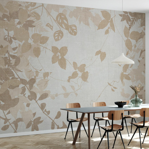Fototapet cu iederă maro pentru un design interior elegant