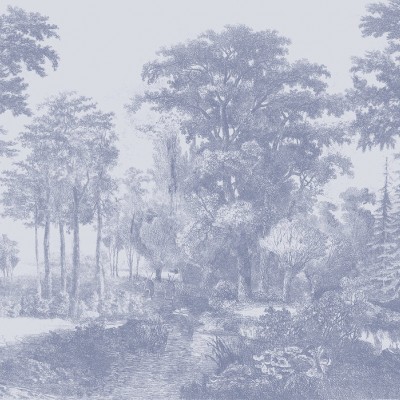 Slow Meander, Blue, Photowall