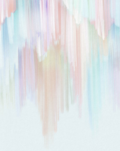 Tapet abstract modern Dripping II, cu linii subțiri, fluide și culori pastelate, perfect pentru a decora livingul, dormitorul sau bucătăria