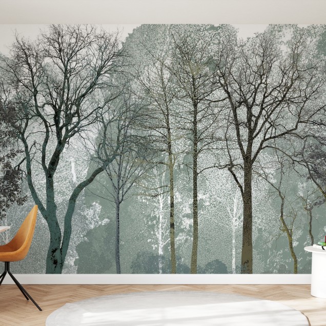 Early Spring in the Woods - imagine de fundal cu copaci goi