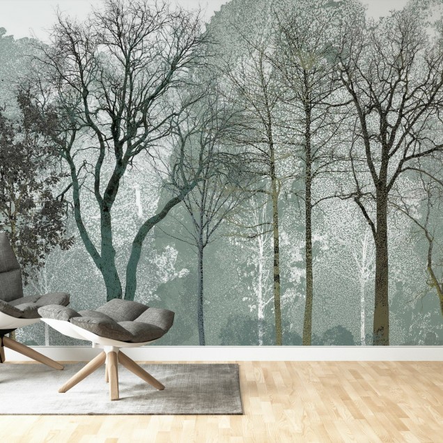 Early Spring in the Woods - imagine de fundal cu copaci goi