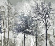 Fototapet Winter Blues in the Woods, Personalizat, Photowall